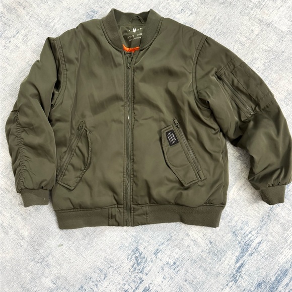 Zara Kids Olive Bomber Jacket - Picture 2 of 9